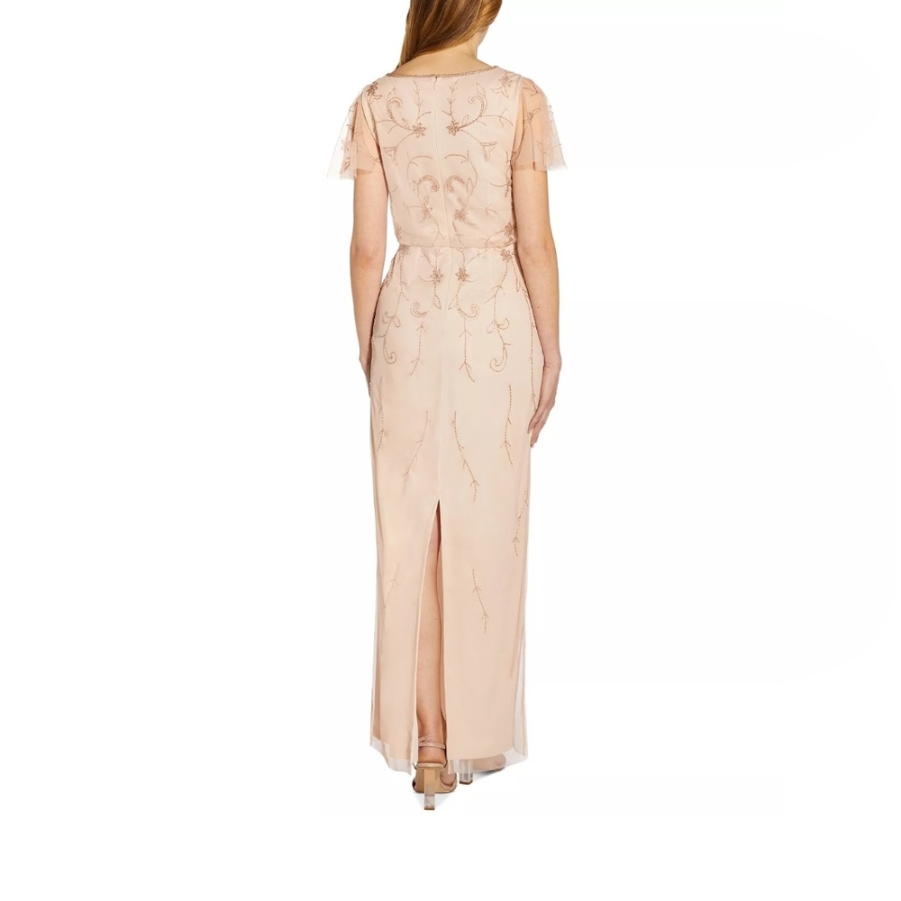 NWOT! Fall Boho Papell Studio Anthro Formal Women's Beaded Maxi Dress Small/4 - Picture 9 of 17